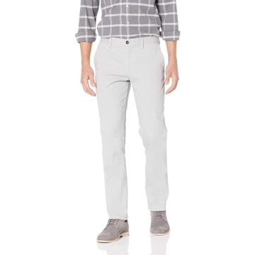Amazon Essentials Men's Slim-Fit Wrinkle-Resistant Chino Pants - Light Grey, 36W x 31L