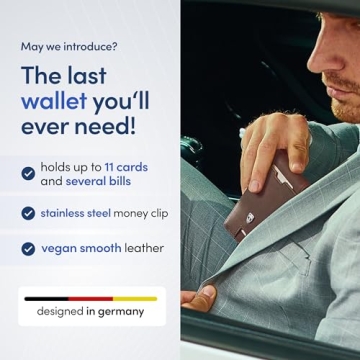 TRAVANDO Mens Slim Wallet RFID Blocking Money Clip Elegant Design