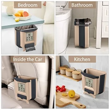 HI NINGER Hanging Trash Can - Compact Collapsible Solution