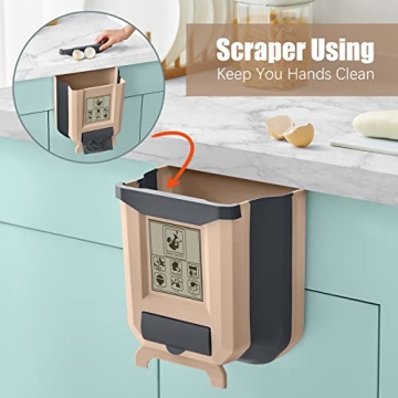 HI NINGER Hanging Trash Can - Compact Collapsible Solution