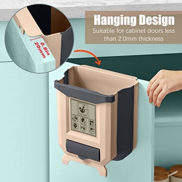 HI NINGER Hanging Trash Can - Compact Collapsible Solution