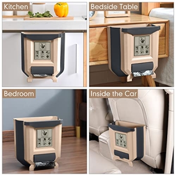 HI NINGER Hanging Trash Can - Compact Collapsible Solution