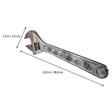 Toyvian Cosplay 2pcs Wrench Fake Spanner Halloween Photo Prop Haunted House Supplies for Horror Part...