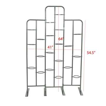 Tall Metal Plant Planter Stand 20 Tiers Display Plants Indoor or Outdoors on a Balcony Patio Garden ...