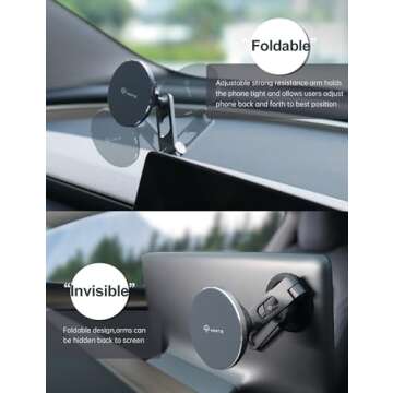 Foldable Magnetic Phone Mount for Tesla Model Y/3