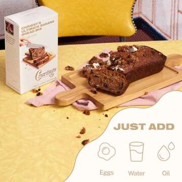 Cravings by Chrissy Teigen Ultimate Banana Bread Mix, Fast and Easy No bananas needed Only 03 Ingredients Eggs, Oil and Water, 18.75 oz (Pack of 3)