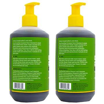 Alaffia Everyday Coconut Face Cleanser - Nourishing Formula for All Skin Types, Vegan & Cruelty-Free...
