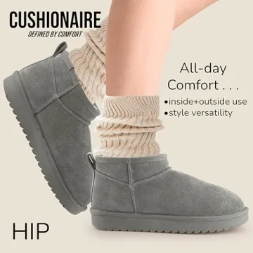 CUSHIONAIRE Women's Cozy Ankle Snow Boots with Memory Foam