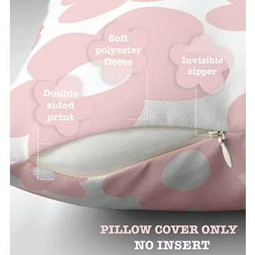 BCLOSE Danish Pastel Decor, 18x18 Pillow Cover for Coquette Aesthetic Pillows, Preppy Pink Decor