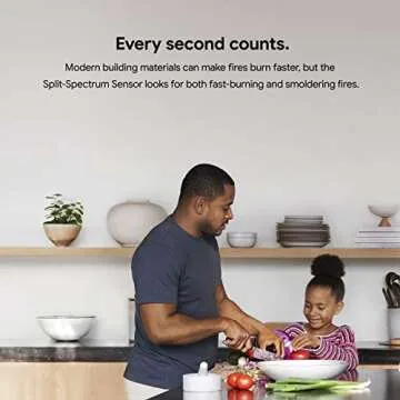 Google S3006WBUS Nest Protect, S3000BWES, 2nd Gen, Battery, 3-Pack Alarm-Smoke Carbon Monoxide Detector, 3, White