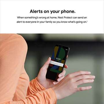 Google S3006WBUS Nest Protect, S3000BWES, 2nd Gen, Battery, 3-Pack Alarm-Smoke Carbon Monoxide Detector, 3, White