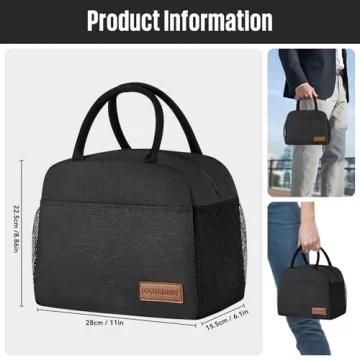 Stylish Douyadady Black Lunch Bag for All