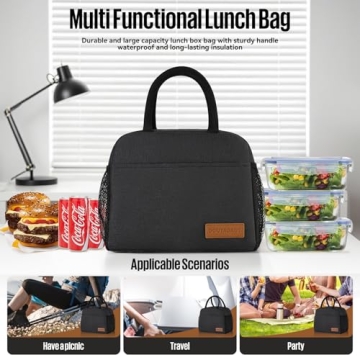 Stylish Douyadady Black Lunch Bag for All
