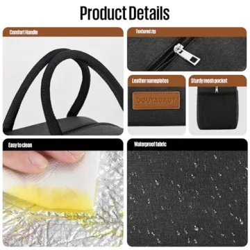 Stylish Douyadady Black Lunch Bag for All