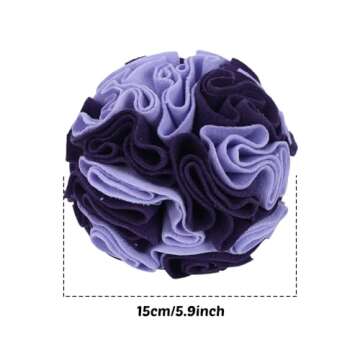 DONGKER Snuffle Ball for Dogs,5.9"/7.9" Plush Colorful Puppy Interactive Foraging Ball for Small Medium Dog Puppy Anxiety Relief Slow Food