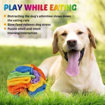 DONGKER Snuffle Ball for Small to Medium Dogs - Interactive Toy