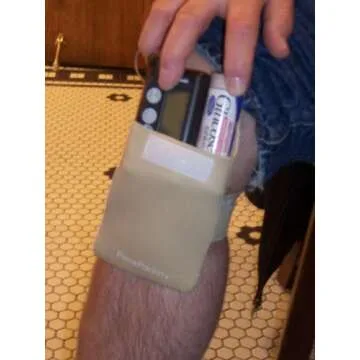 PortaPocket Combo Kit, Hands Free Carry Case for Cell Phones & More/Travel Wallet System/for Fitness/Walking/Exercise. Works on Arm/Leg. Pocket Slides Off to Work on Your own Belt, Too. Black