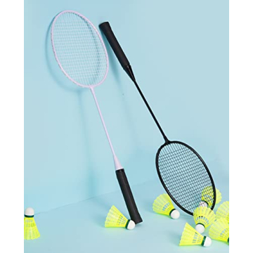 AboveGenius Badminton Set with 6 Rackets and Shuttlecocks