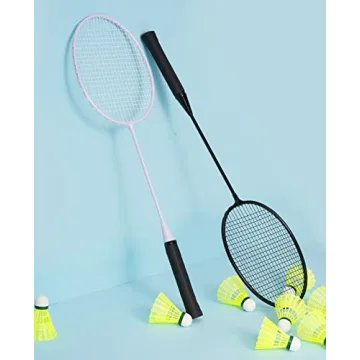 AboveGenius Badminton Set with 6 Rackets and Shuttlecocks