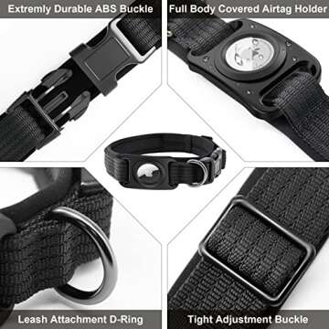 SANKALA Waterproof Airtag Dog Collar for Small to Large Dogs