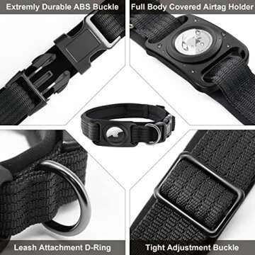 SANKALA Waterproof Airtag Dog Collar for Small to Large Dogs