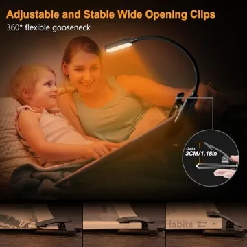 Gritin Rechargeable Book Light - 16 LED, Eye Care and Dimming