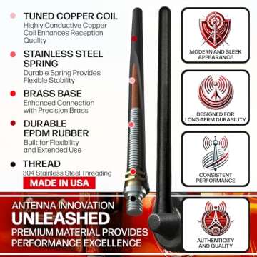 Short Rubber Antenna for Jeep Wrangler & Gladiator