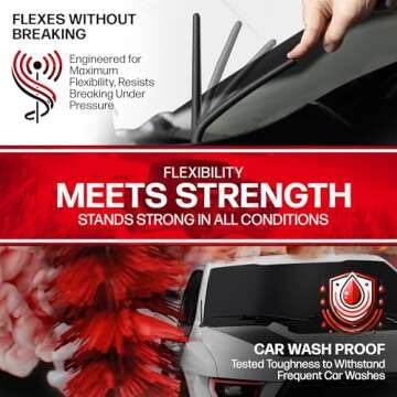 Short Rubber Antenna for Jeep Wrangler & Gladiator