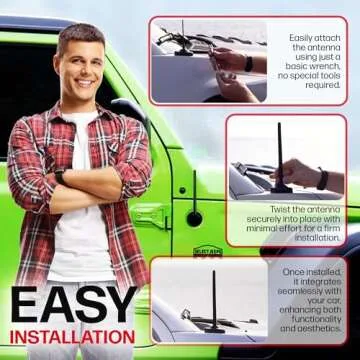 Short Rubber Antenna for Jeep Wrangler & Gladiator