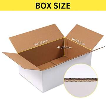 MYSLIMZE 25 Packs 9x6x4 Small Cardboard Shipping Boxes for Mailing, Packing and Storing (9x6x4)