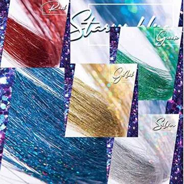 Hair Tinsel, Hair Tinsel Kit with Tools, Tinsel Hair Extensions, 12 Colors 2400 Strands Fairy Hair Tinsel Heat Resistant 47 Inch Hair Glitter