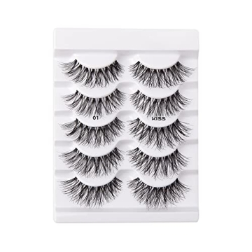 KISS Look So Natural Wispy Lashes - Multipack of 5
