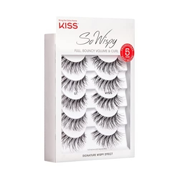 KISS Look So Natural Wispy Lashes - Multipack of 5