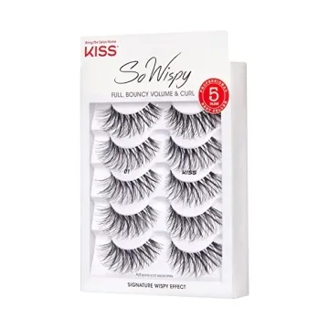 KISS Look So Natural Wispy Lashes - Multipack of 5