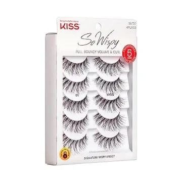 KISS Look So Natural Wispy Lashes - Multipack of 5