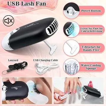 Lezmarket Eyelash Extension Kit with Lash Clusters, Lashes Fan, Glue, Remover, Brush, Clean Bottle for Lash Extension Supplies, Practice Lash Tool Kit for Eyelash Extensions Beginners