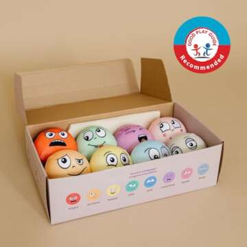 Emotional Baggage Plush Toys with Canvas Storage Bag | Plush Stress Balls | Social Emotional Learning | Emotion Toys | Toys About Feelings | Calm Corner | Stress Relief