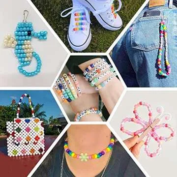 GMMA 900 Pcs Pony Beads for Bracelet Plastic Beads for Jewelry Making Colourful Beads for Friendship Bracelets 6x9mm Multi-Colored Beads for DIY Bracelet Necklace Party Decoration Supplies