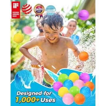 SOPPYCID Reusable Water Bomb balloons, Summer Toy Water Toy for Boys and Girls, Pool Beach Toys for ...
