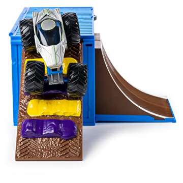 Monster Jam, Ship It & Flip It Transforming Playset with Exclusive 1:64 Scale Die-Cast Monster Jam Truck