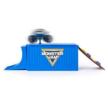 Monster Jam, Ship It & Flip It Transforming Playset with Exclusive 1:64 Scale Die-Cast Monster Jam Truck