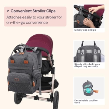 BabbleRoo Diaper Bag Backpack Stylish and Functional