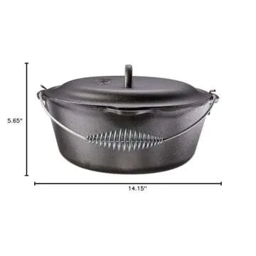 Lodge Cast Iron Dutch Oven for Even Cooking
