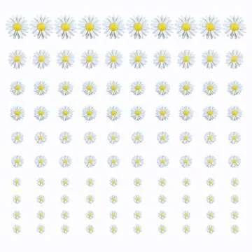 FAZHBARY 100 PCS Daisy Resin Flowers with No Holes Small Flatback Resin Charms Bulk Embellishments for Crafts DIY Scrapbooking Accessorie