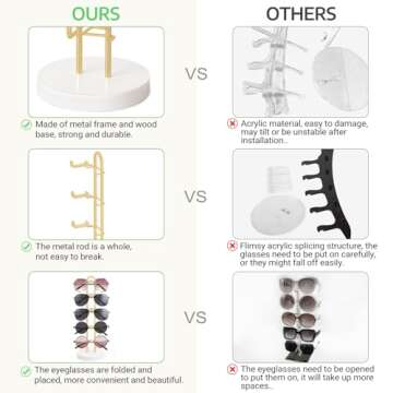 Mkono Sunglasses Organizer Modern Glasses Holder