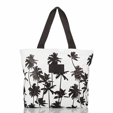 ALOHA Collection Coco Palms Day Tripper Tote in Black | Stylish & Lightweight Beach Tote Perfect for...