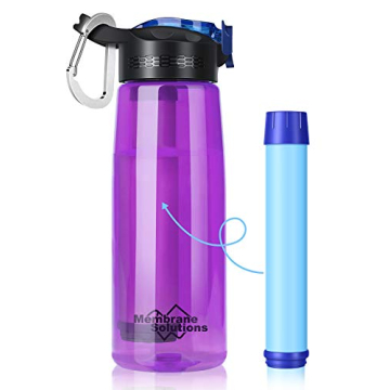 Filtered Water Bottle with 0.1-Micron Filter for Adventure