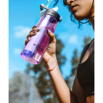 Filtered Water Bottle with 0.1-Micron Filter for Adventure