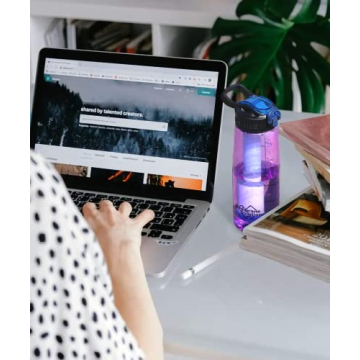 Filtered Water Bottle with 0.1-Micron Filter for Adventure