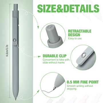 Chinco Gel Ink Pens - Quick Dry, Smooth Writing Set